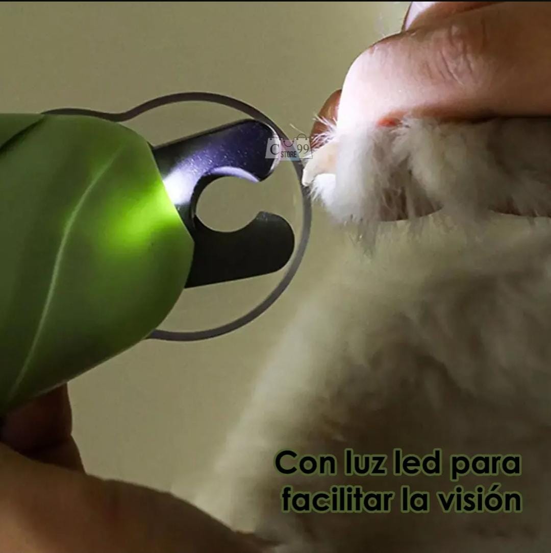 Cortauñas para mascotas con linterna