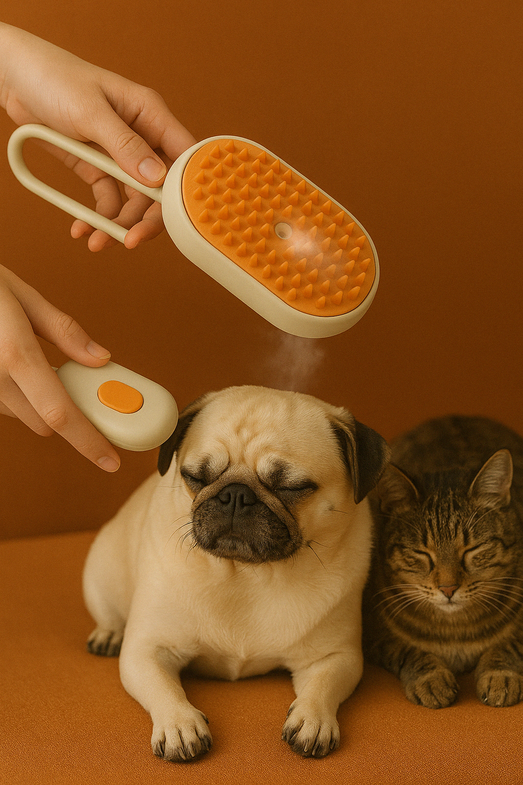 Cepillo vapor para mascotas