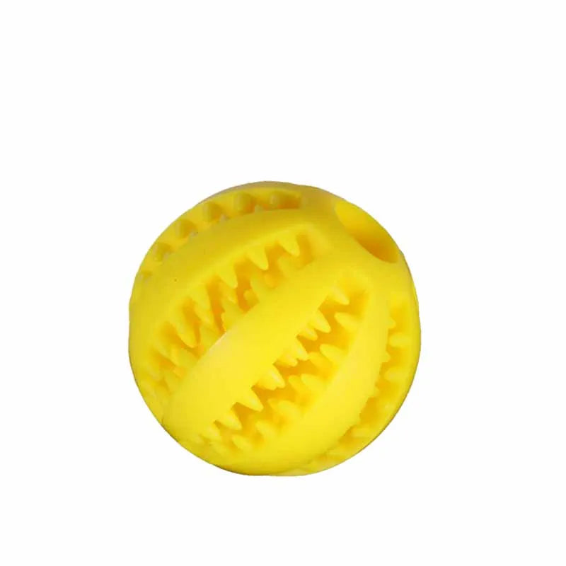 Pelota Mordedora de Caucho Natural para Perros | Juguete Interactivo Resistente para Limpieza Dental y Entretenimiento