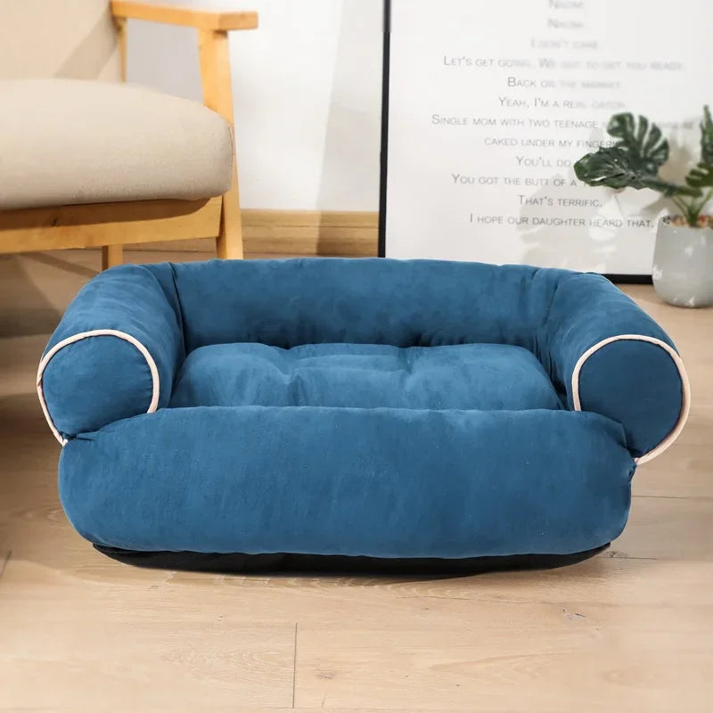Cama Suave para Perros | Sofá Rectangular de Descanso Profundo con Base Antideslizante | Tapete Cálido y Acolchado para Mascotas