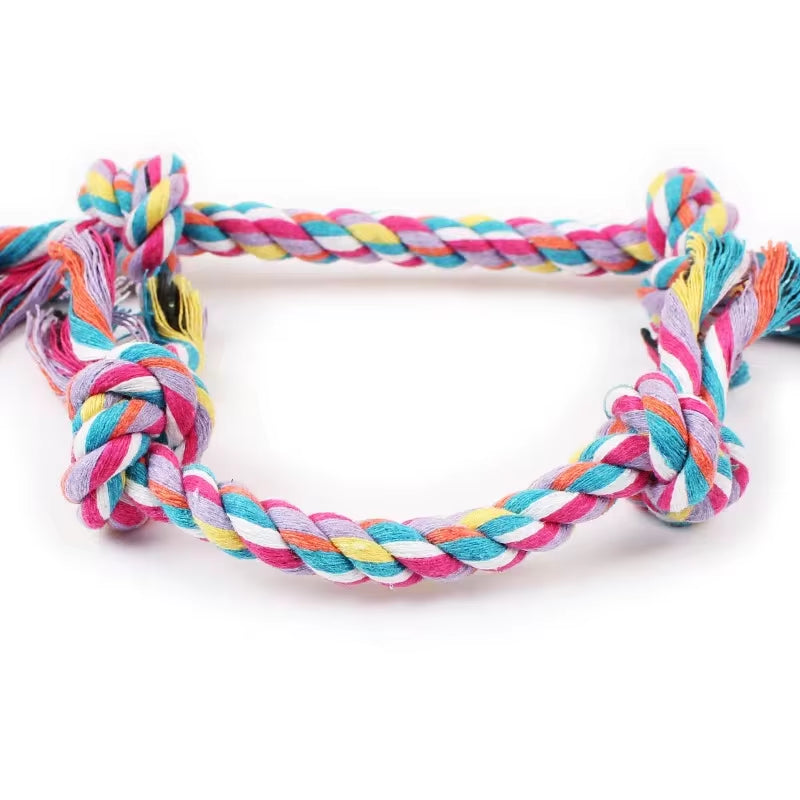 Juguete de Cuerda de Algodón para Perros | Mordedera con Nudo para Limpieza Dental, Resistente y Duradera