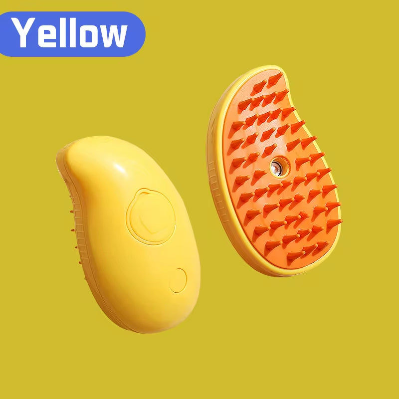 Cepillo 3 en 1 para Mascotas | Cepillo de Vapor para Gatos y Perros con Masaje y Eliminación de Pelo | Peine Eléctrico de Grooming para Cuidado del Pelaje