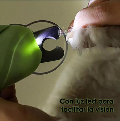 Cortauñas para mascotas con linterna