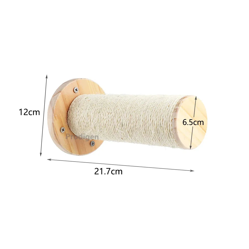 Estantes de Pared para Gatos | Escalera Trepadora con Rascador, Cama y Casa Escondite | Muebles de Interior para Mascotas