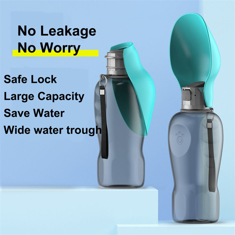 Botella Portátil de Agua para Perros 800 ml | Bebedero Plegable Antiderrames para Mascotas | Accesorio Ideal para Paseos al Aire Libre