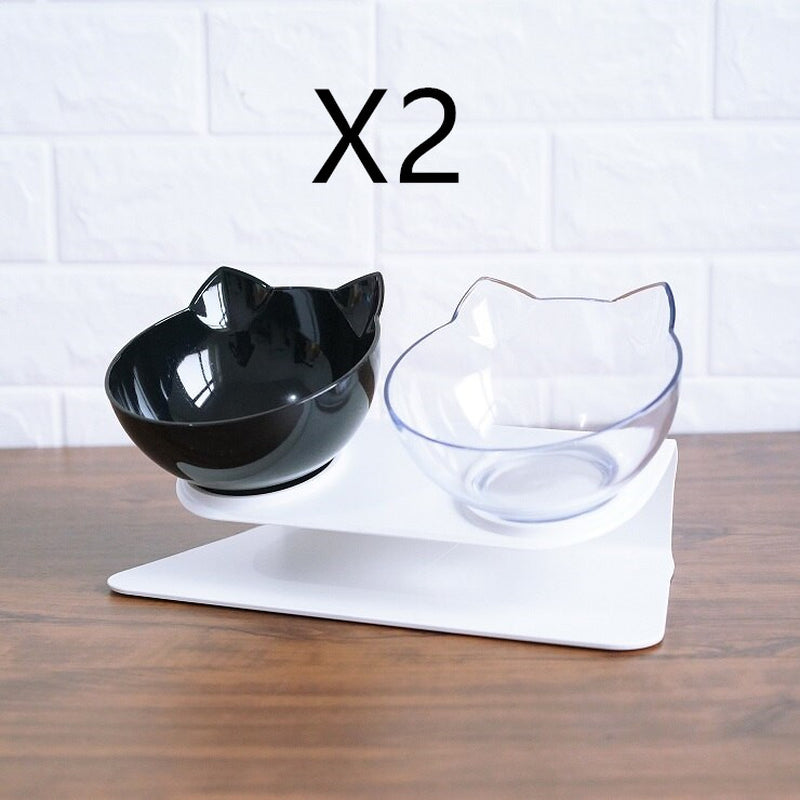 Comedero Elevado para Gatos con Tazón Transparente | Soporte Ergonómico para Alimentación de Mascotas