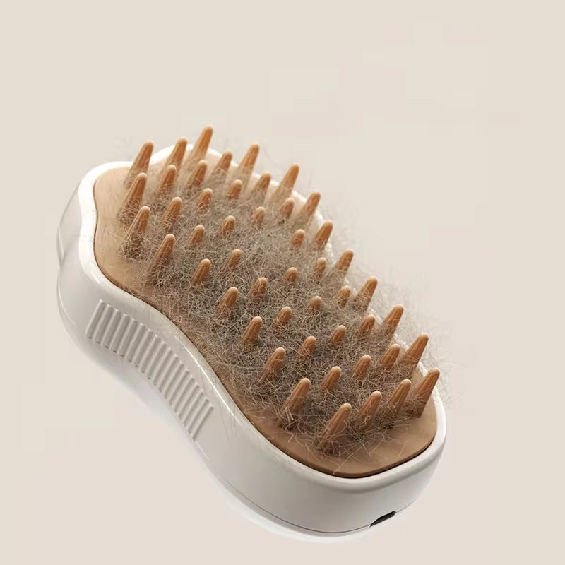 Cepillo 3 en 1 para Mascotas | Cepillo de Vapor para Gatos y Perros con Masaje y Eliminación de Pelo | Peine Eléctrico de Grooming para Cuidado del Pelaje