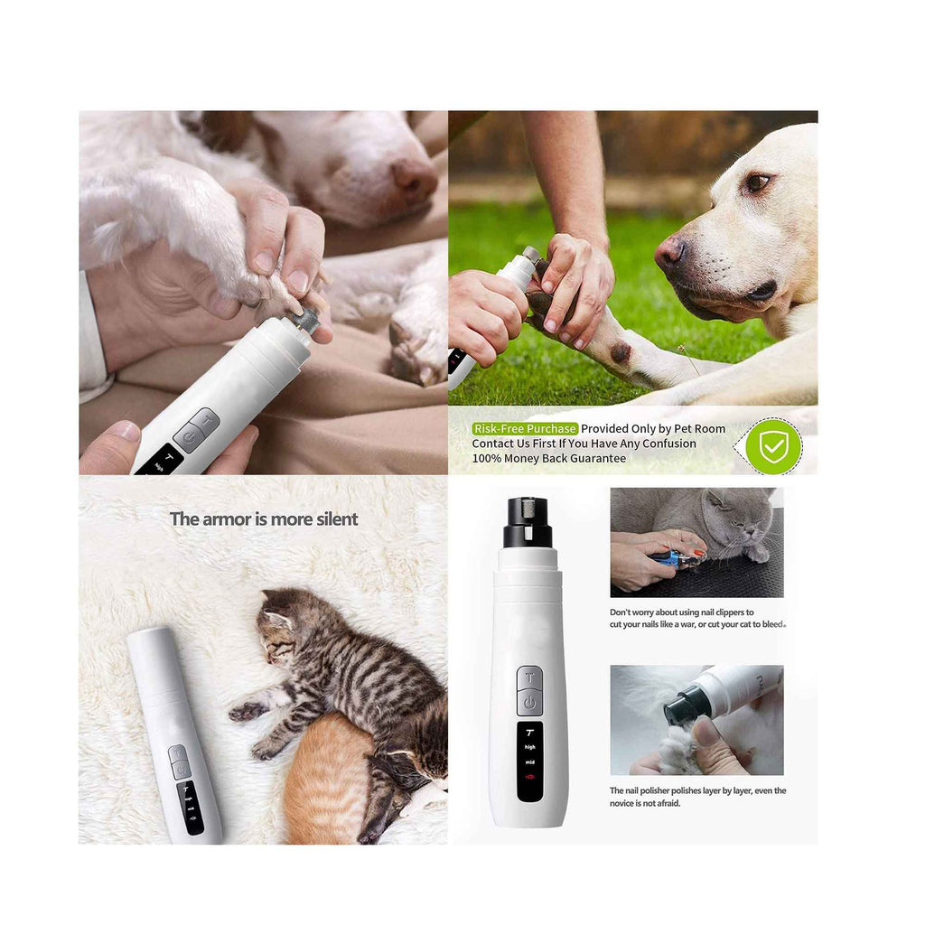 Lima Eléctrica para Uñas de Mascotas | Cortador y Pulidor de Garras para Perros y Gatos | Esmeril Recargable USB N9
