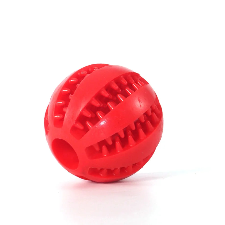 Pelota Mordedora de Caucho Natural para Perros | Juguete Interactivo Resistente para Limpieza Dental y Entretenimiento