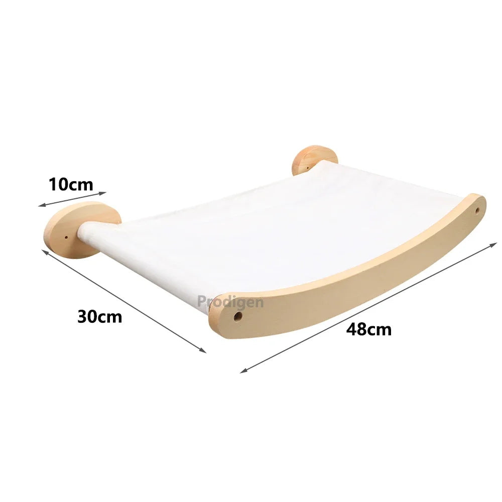 Estantes de Pared para Gatos | Escalera Trepadora con Rascador, Cama y Casa Escondite | Muebles de Interior para Mascotas