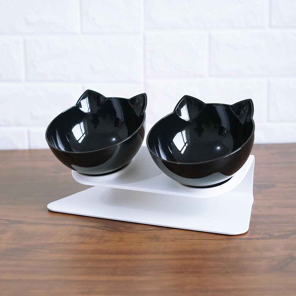 Comedero Elevado para Gatos con Tazón Transparente | Soporte Ergonómico para Alimentación de Mascotas