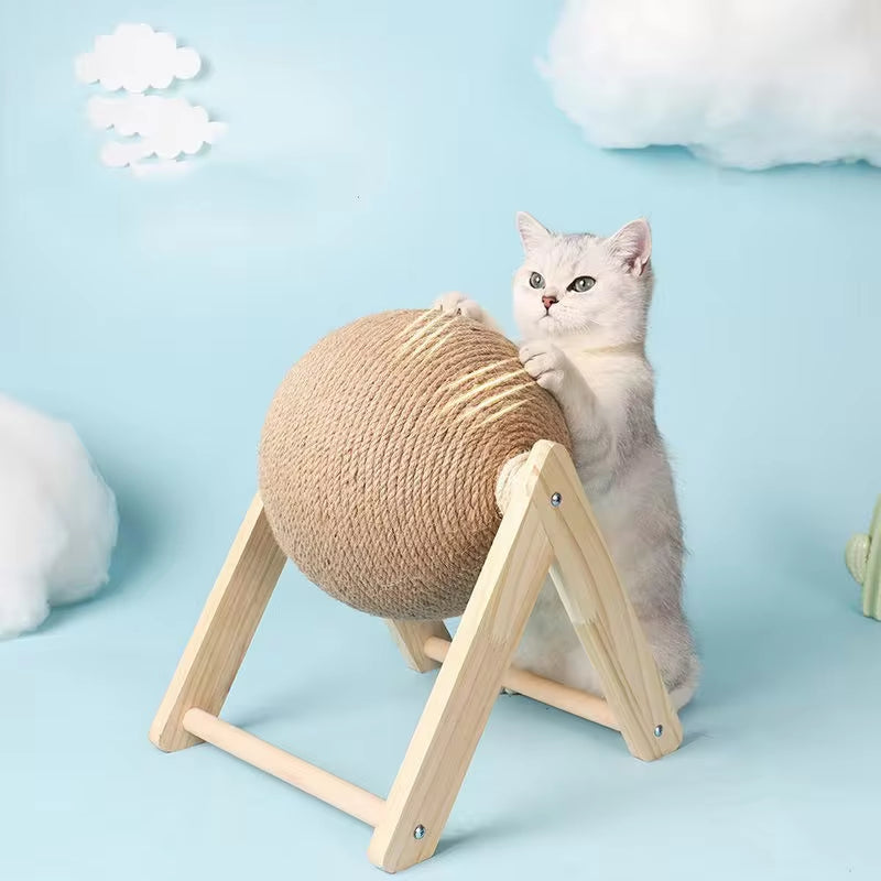Rascador de Bola para Gatos | Juguete de Sisal para Afilar Uñas y Cuidar Patas | Accesorio Resistente para Entretenimiento Felino
