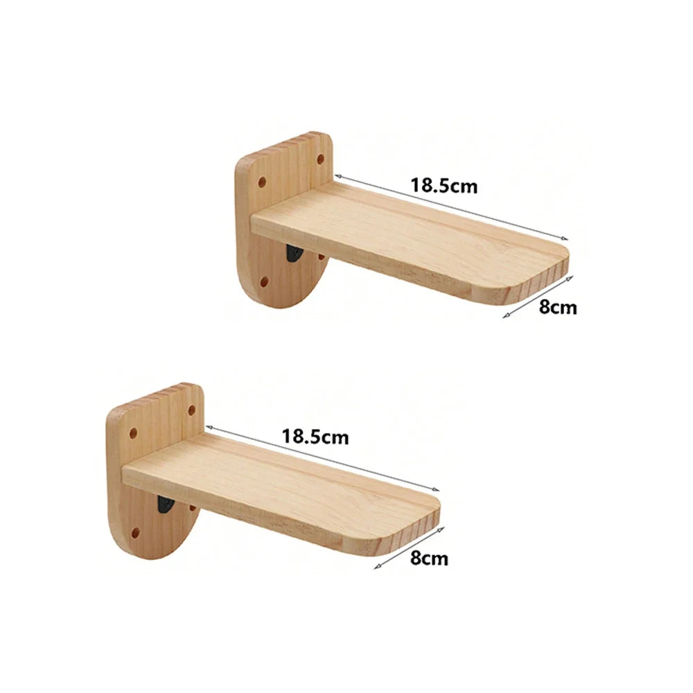 Estantes de Pared para Gatos | Escalera Trepadora con Rascador, Cama y Casa Escondite | Muebles de Interior para Mascotas