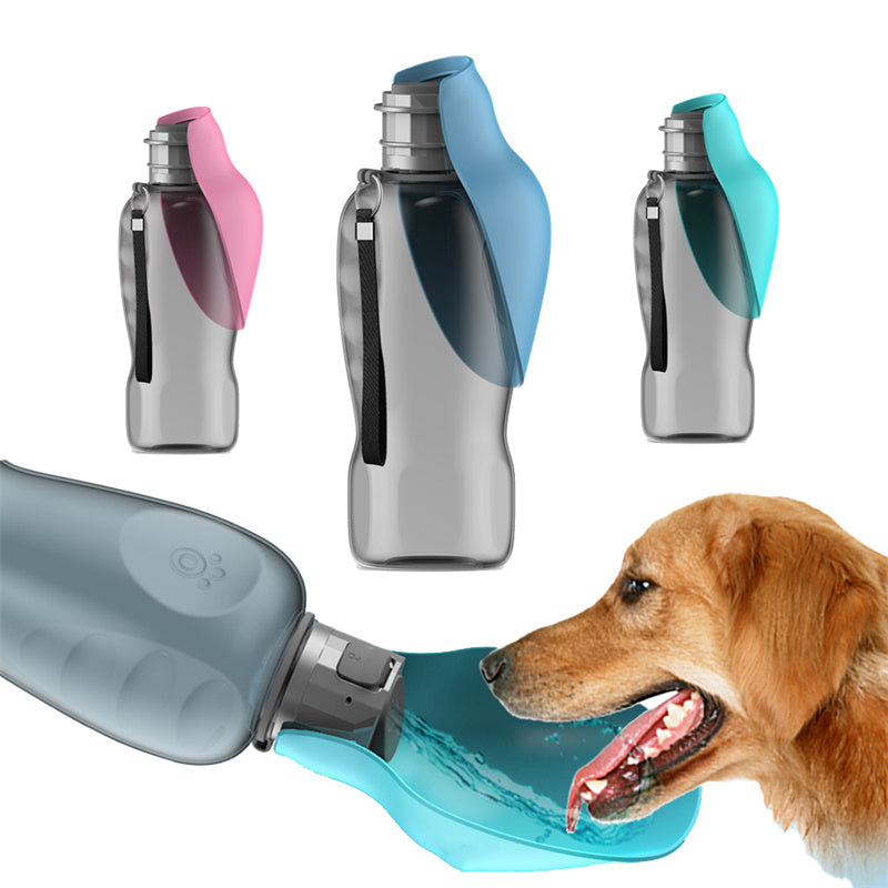 Botella Portátil de Agua para Perros 800 ml | Bebedero Plegable Antiderrames para Mascotas | Accesorio Ideal para Paseos al Aire Libre