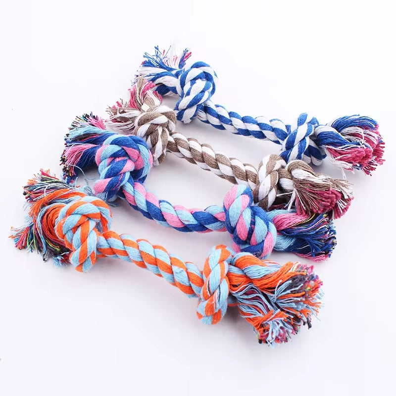 Juguete de Cuerda de Algodón para Perros | Mordedera con Nudo para Limpieza Dental, Resistente y Duradera
