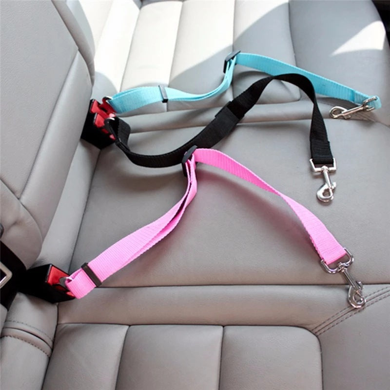 Cinturón de Seguridad Ajustable para Mascotas | Correa de Sujeción para Auto para Perros y Gatos | Arnés de Seguridad para Viajes en Vehículo