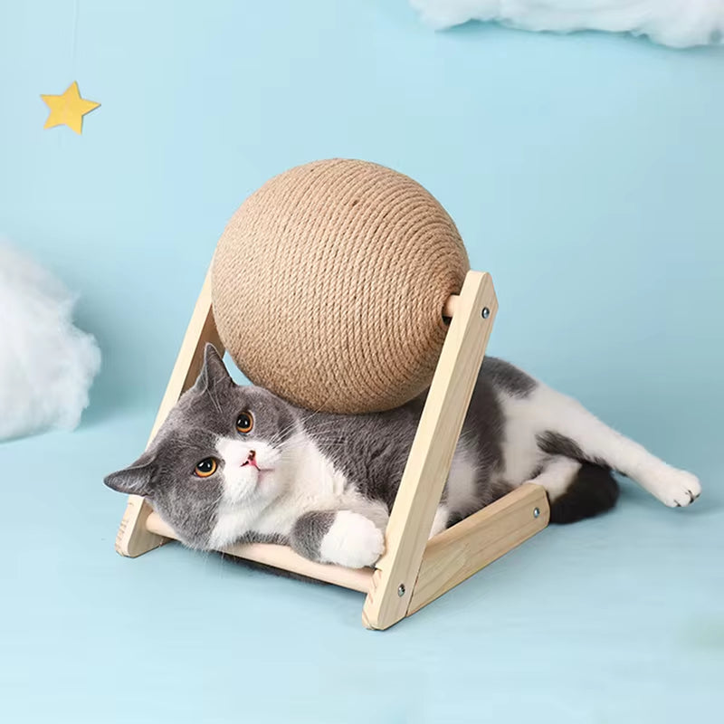 Rascador de Bola para Gatos | Juguete de Sisal para Afilar Uñas y Cuidar Patas | Accesorio Resistente para Entretenimiento Felino