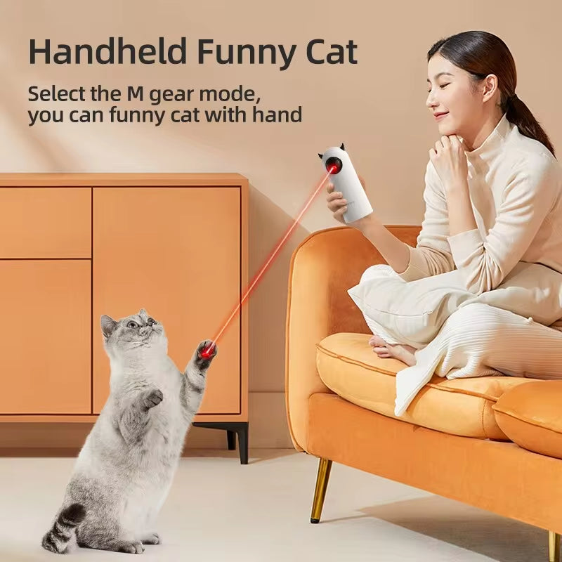 Juguete Láser Automático para Gatos | Juguete Interactivo Inteligente con Luz LED | Accesorio Electrónico para Estimular el Juego en Gatos y Perros
