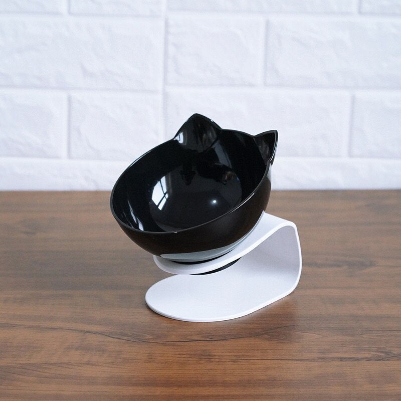 Comedero Elevado para Gatos con Tazón Transparente | Soporte Ergonómico para Alimentación de Mascotas