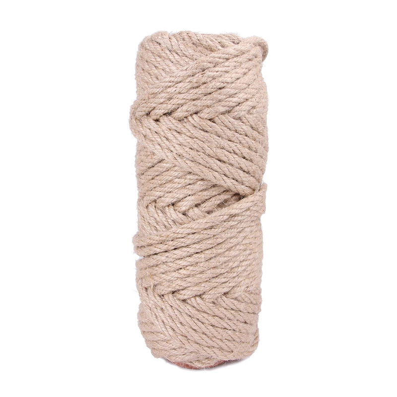 Cuerda de Yute Natural para Rascador de Gatos | Rollo de 10 Metros para Reparar Muebles y Crear Accesorios para Mascotas