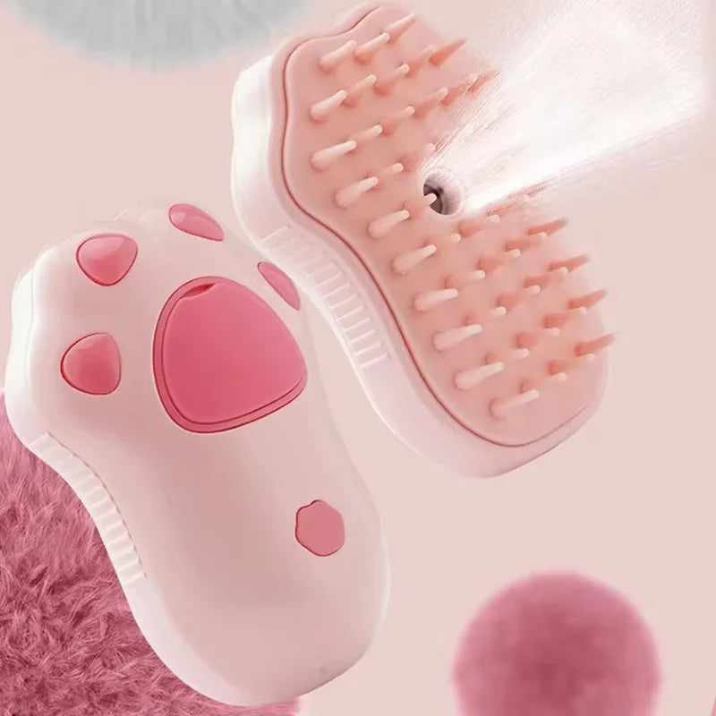 Cepillo 3 en 1 para Mascotas | Cepillo de Vapor para Gatos y Perros con Masaje y Eliminación de Pelo | Peine Eléctrico de Grooming para Cuidado del Pelaje