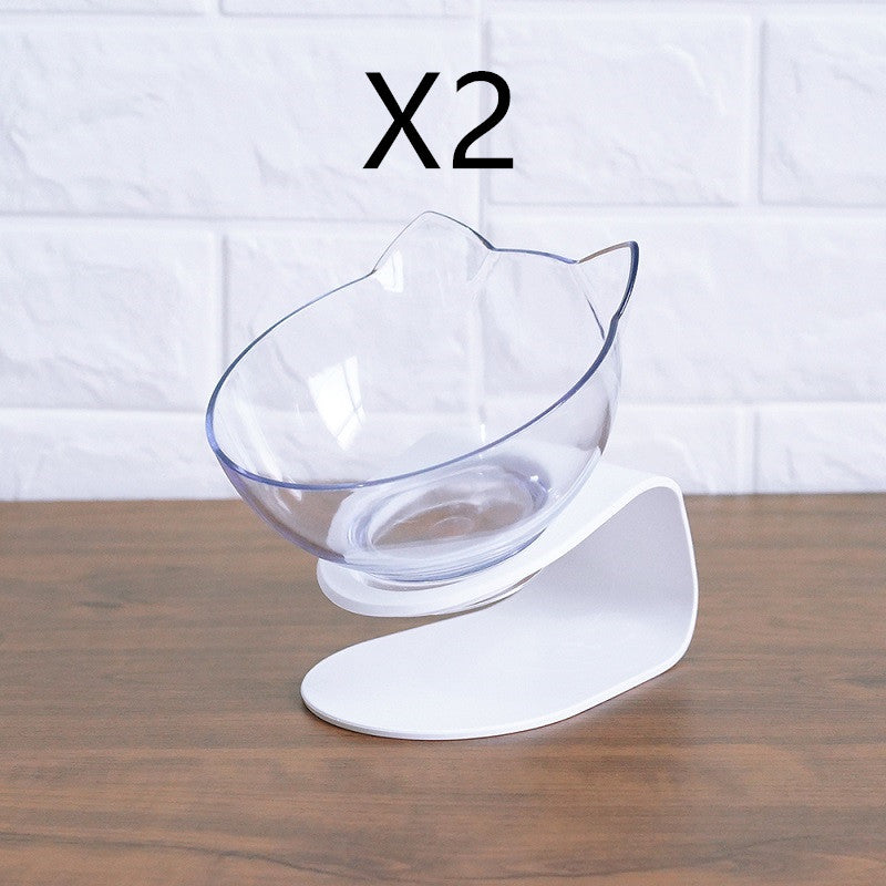 Comedero Elevado para Gatos con Tazón Transparente | Soporte Ergonómico para Alimentación de Mascotas
