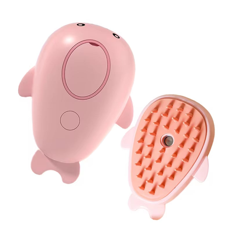 Cepillo 3 en 1 para Mascotas | Cepillo de Vapor para Gatos y Perros con Masaje y Eliminación de Pelo | Peine Eléctrico de Grooming para Cuidado del Pelaje