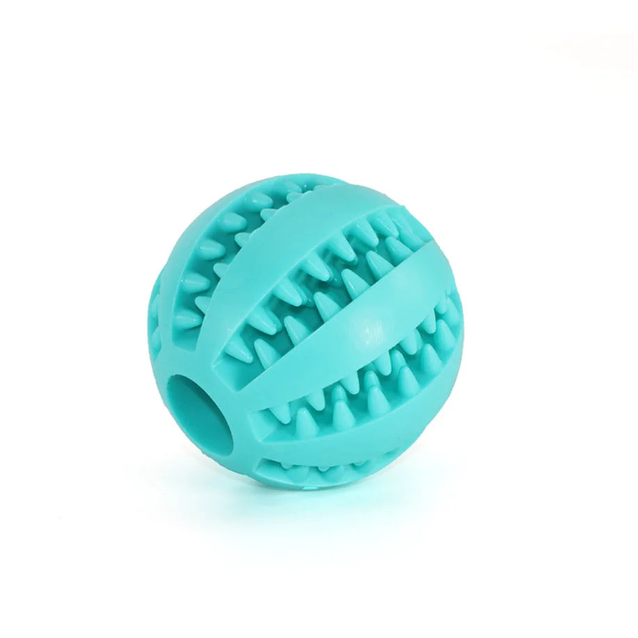 Pelota Mordedora de Caucho Natural para Perros | Juguete Interactivo Resistente para Limpieza Dental y Entretenimiento