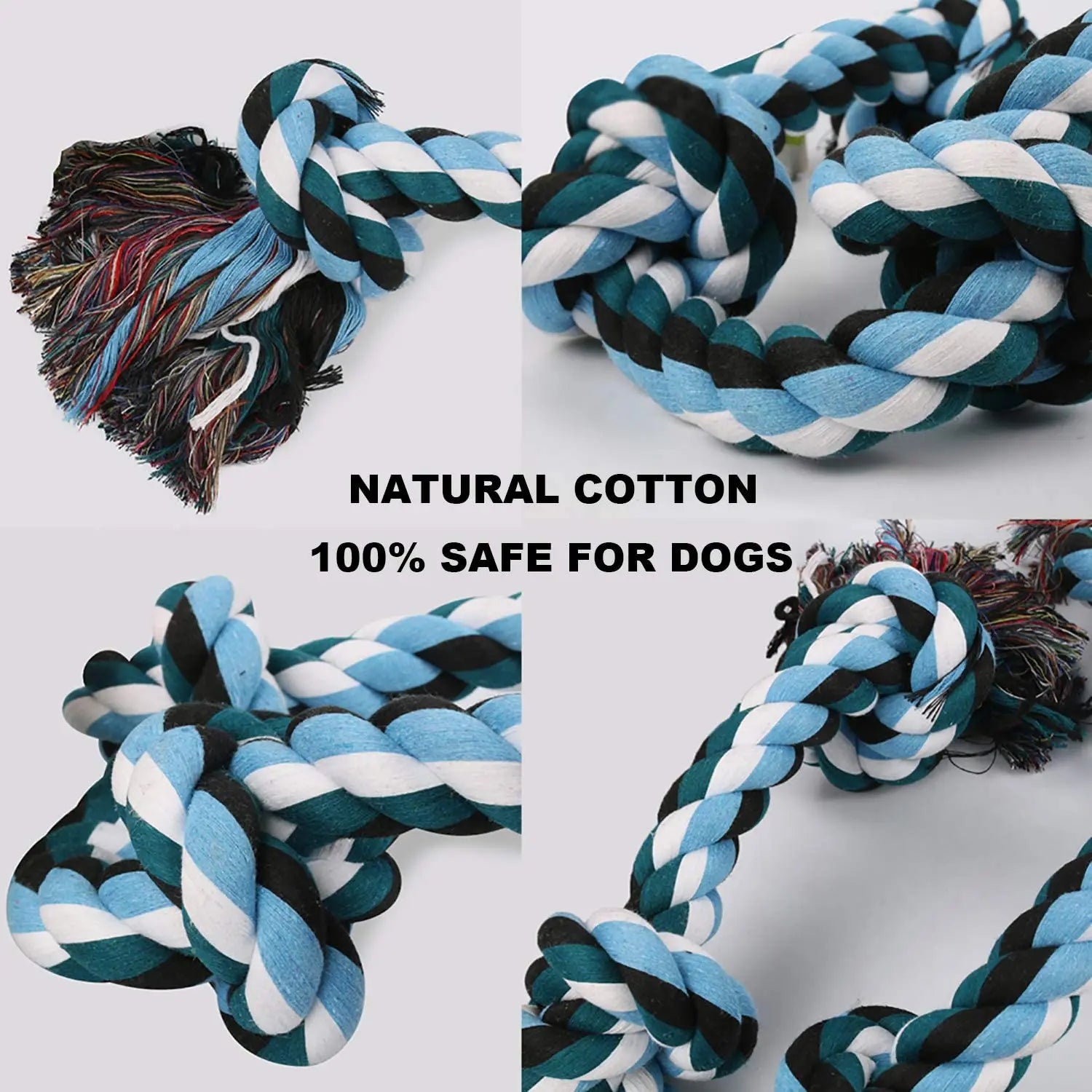 Juguete de Cuerda para Perros de Algodón Resistente | Mordedera para Limpieza Dental y Cuidado de Encías