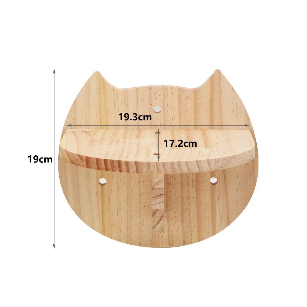 Estantes de Pared para Gatos | Escalera Trepadora con Rascador, Cama y Casa Escondite | Muebles de Interior para Mascotas