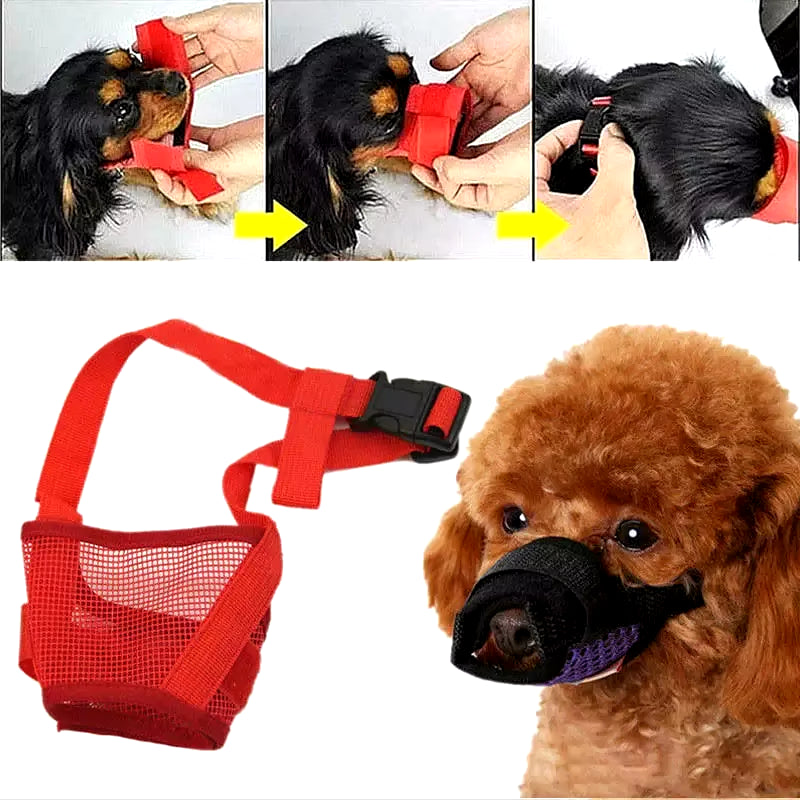Bozal Ajustable para Perros | Máscara Transpirable Antimordidas y Antiladridos | Protector de Hocico para Grooming y Control de Mordidas S-XXL