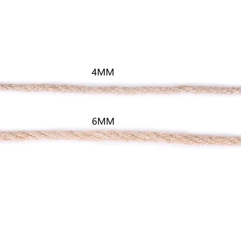 Cuerda de Yute Natural para Rascador de Gatos | Rollo de 10 Metros para Reparar Muebles y Crear Accesorios para Mascotas