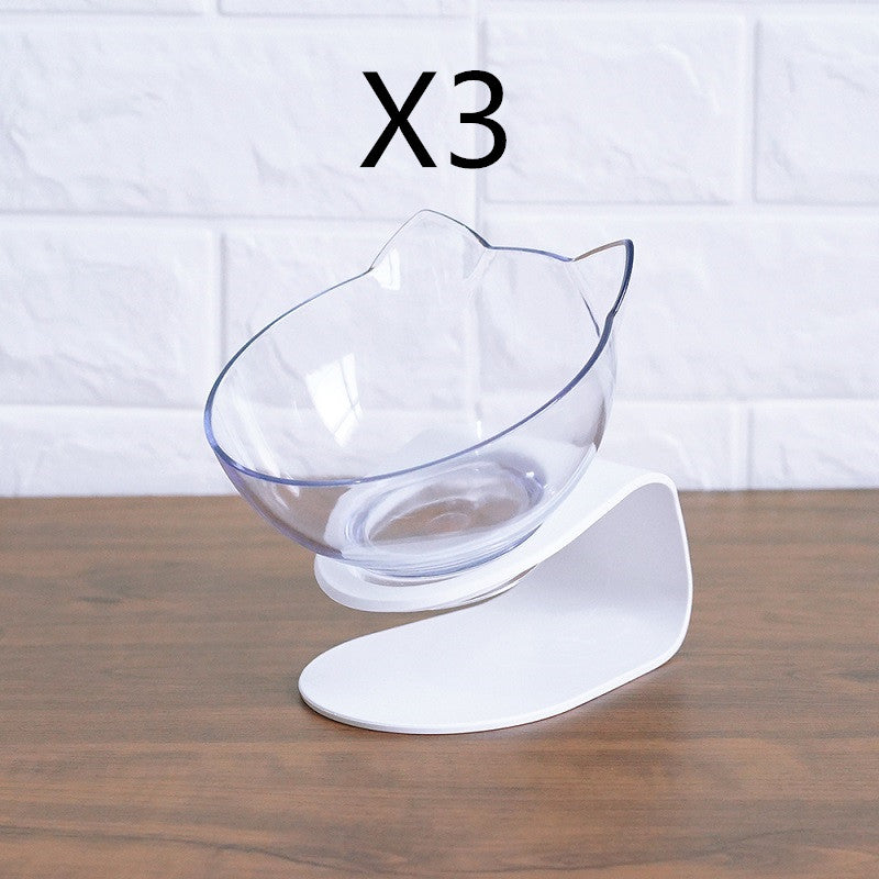 Comedero Elevado para Gatos con Tazón Transparente | Soporte Ergonómico para Alimentación de Mascotas