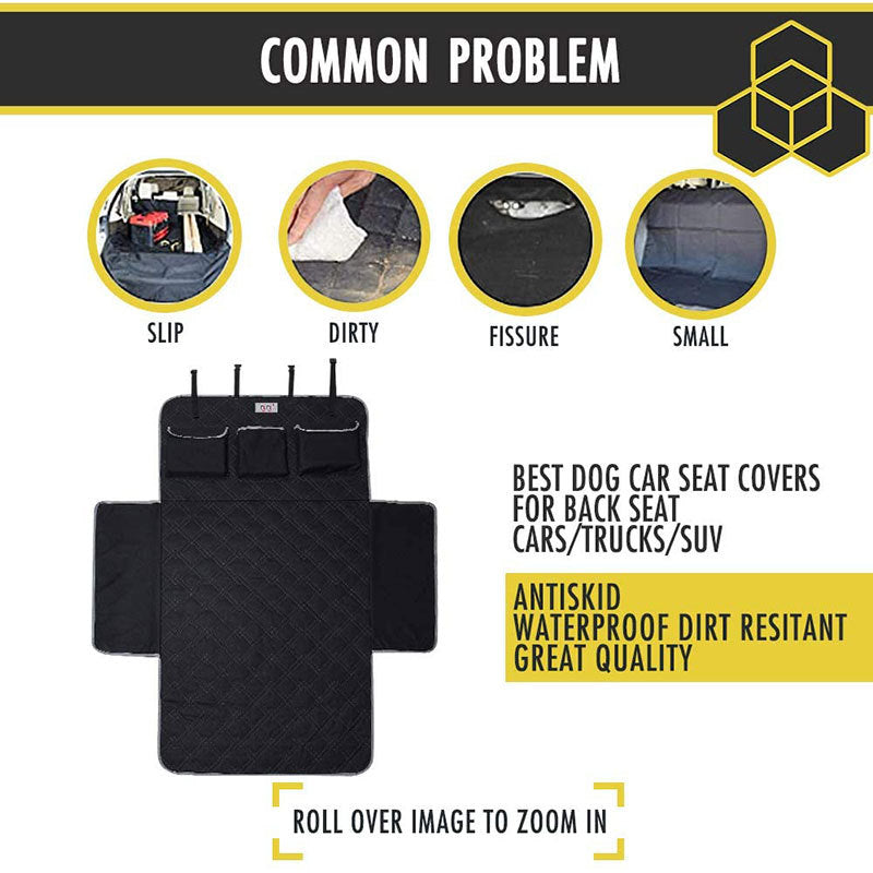 Tapete Protector para Auto para Mascotas | Cama de Viaje para Perros en Cajuela y Asiento | Accesorio Impermeable para Transporte Seguro
