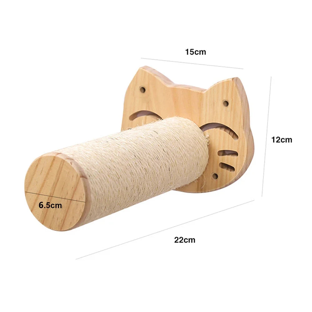 Estantes de Pared para Gatos | Escalera Trepadora con Rascador, Cama y Casa Escondite | Muebles de Interior para Mascotas
