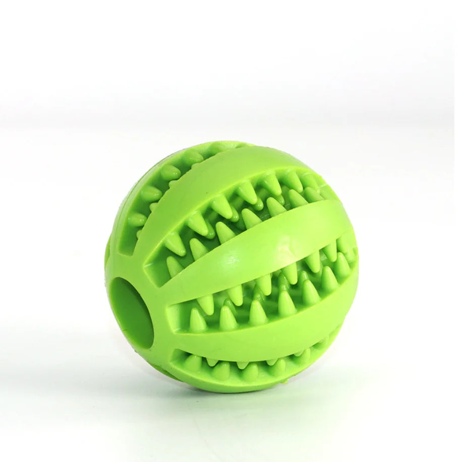 Pelota Mordedora de Caucho Natural para Perros | Juguete Interactivo Resistente para Limpieza Dental y Entretenimiento