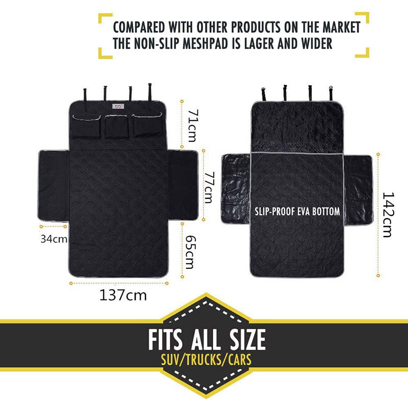 Tapete Protector para Auto para Mascotas | Cama de Viaje para Perros en Cajuela y Asiento | Accesorio Impermeable para Transporte Seguro