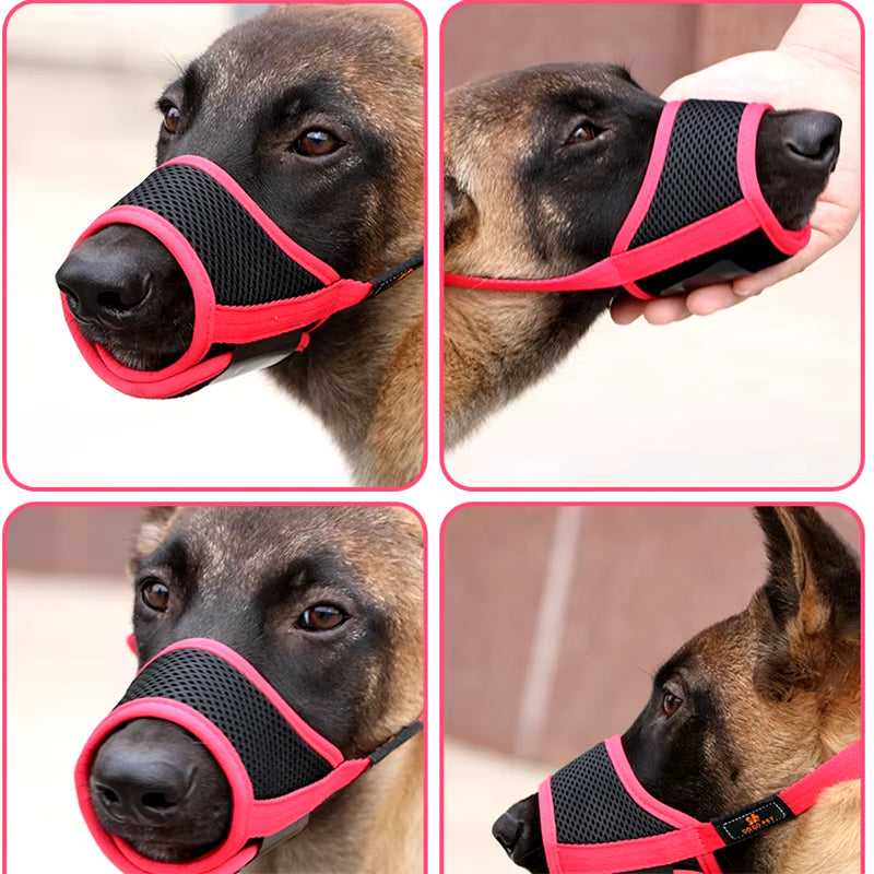 Bozal Ajustable para Perros | Máscara Transpirable Antimordidas y Antiladridos | Protector de Hocico para Grooming y Control de Mordidas S-XXL