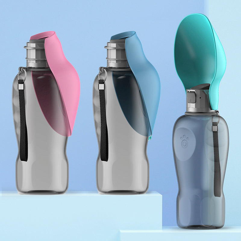 Botella Portátil de Agua para Perros 800 ml | Bebedero Plegable Antiderrames para Mascotas | Accesorio Ideal para Paseos al Aire Libre