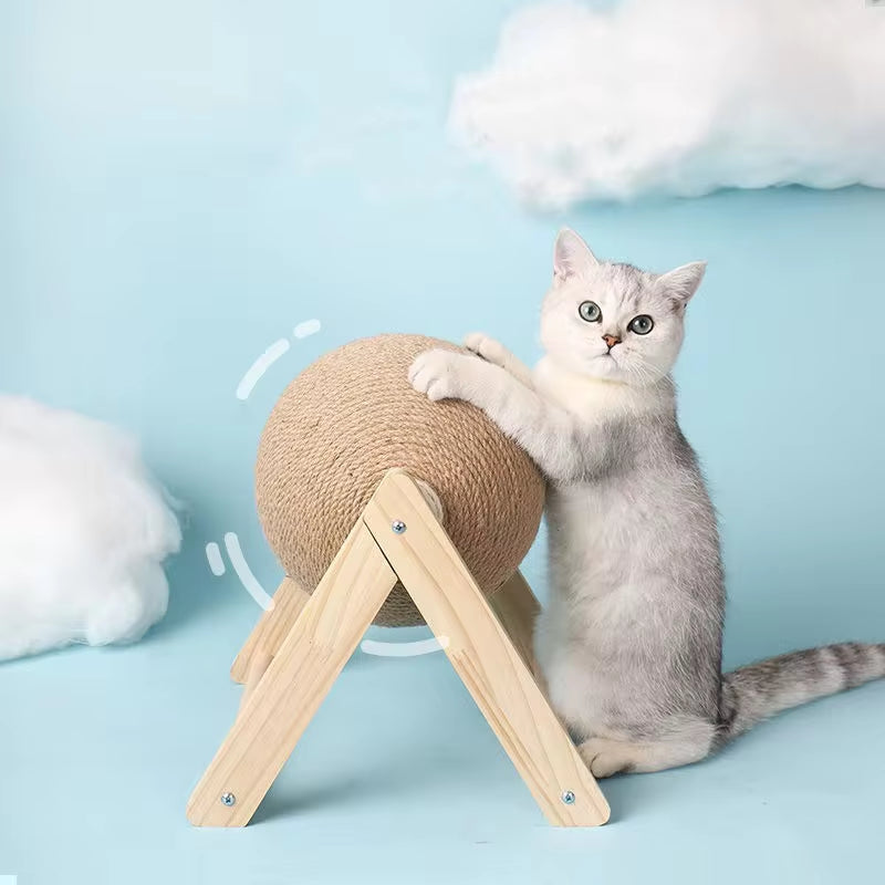 Rascador de Bola para Gatos | Juguete de Sisal para Afilar Uñas y Cuidar Patas | Accesorio Resistente para Entretenimiento Felino
