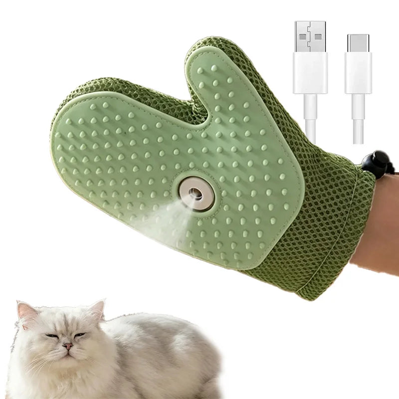 Cepillo 3 en 1 para Mascotas | Cepillo de Vapor para Gatos y Perros con Masaje y Eliminación de Pelo | Peine Eléctrico de Grooming para Cuidado del Pelaje