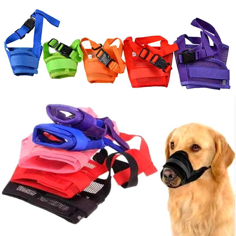 Bozal Ajustable para Perros | Máscara Transpirable Antimordidas y Antiladridos | Protector de Hocico para Grooming y Control de Mordidas S-XXL