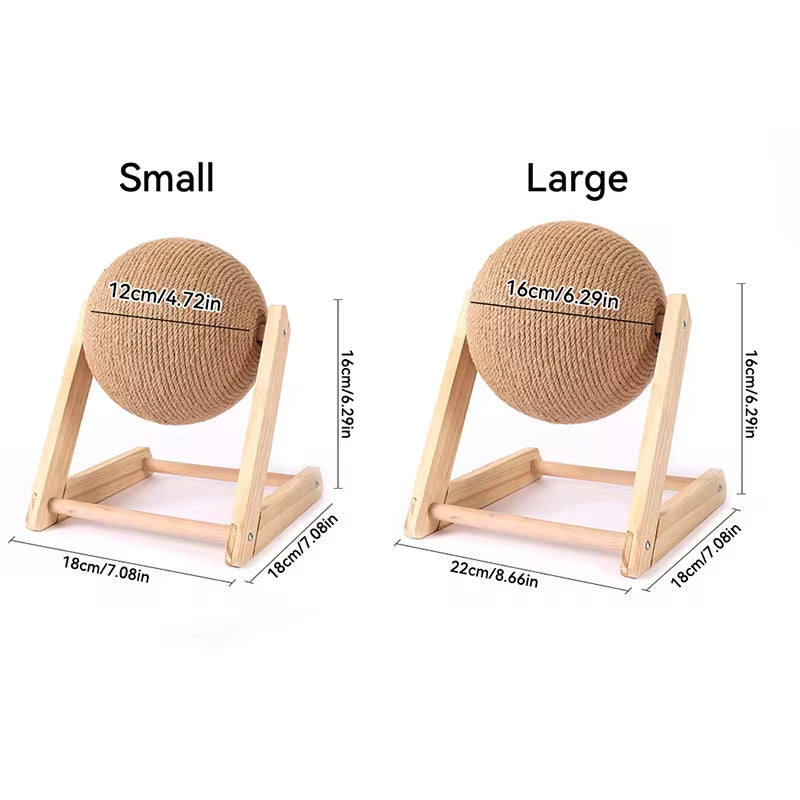 Rascador de Bola para Gatos | Juguete de Sisal para Afilar Uñas y Cuidar Patas | Accesorio Resistente para Entretenimiento Felino